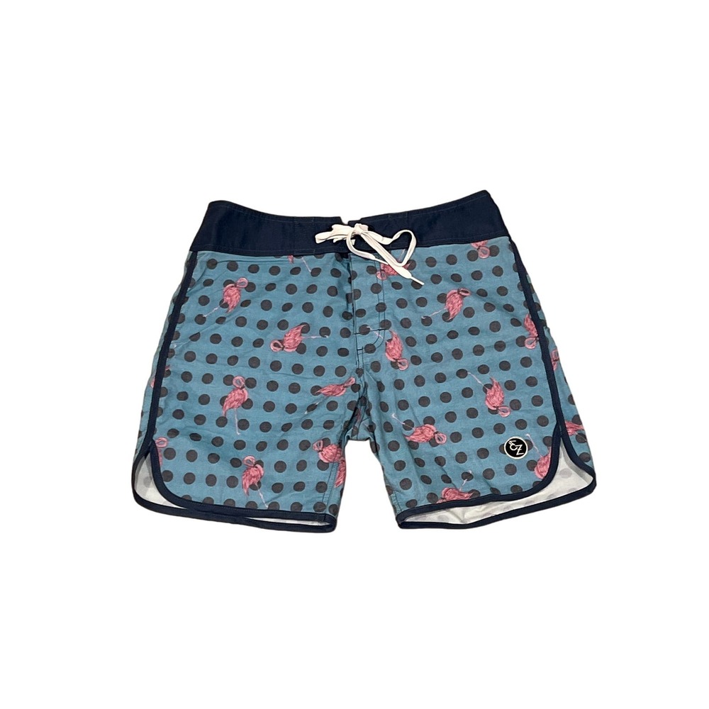 Ezekiel Board Shorts, Blue w/ Flamingos, Size‎ 30, 841-X